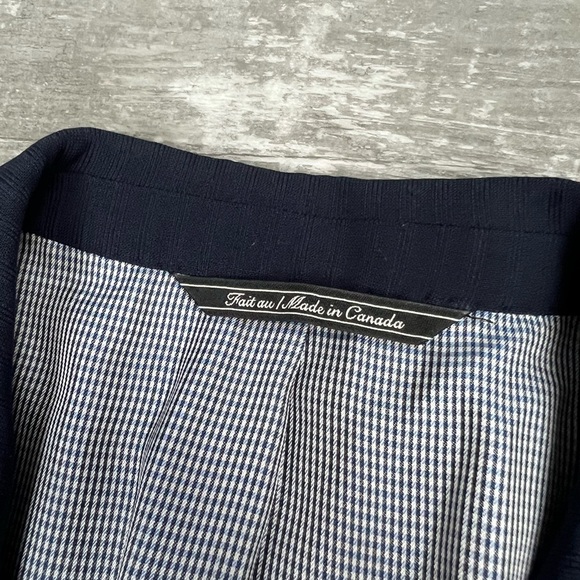 Jack Victor Solid Navy Blue on Navy Blue Pinstripe Suit 41R - Picture 4 of 12